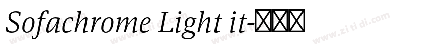 Sofachrome Light it字体转换